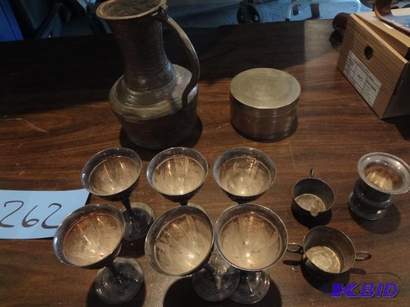 Copper Pot, Reed and Barton Small Goblets