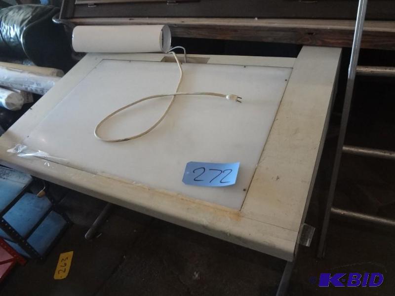 Back Lit Plan Table