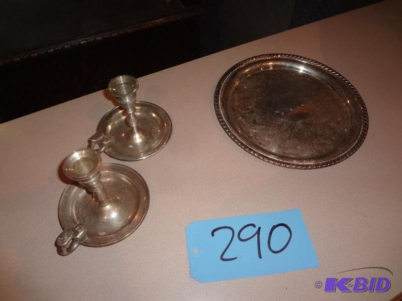 Candle Holders, Tray