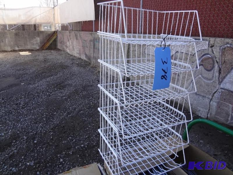 Lot of White Wire Baskets