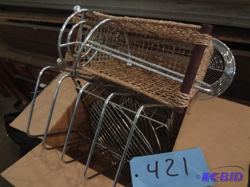 Stuff, Wire Racks,Baskets, Copper Tubs, Filet Knife