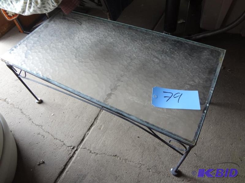 Glass Top Metal Table