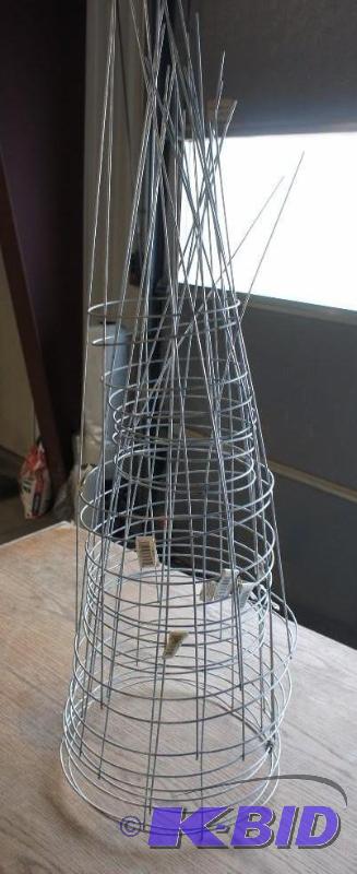 New - Lot of (9) Galvanized tomato cages - 33...