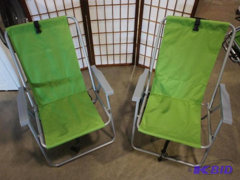 New - Lot of (2) Rio Backpack Beach Chairs - ...