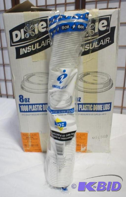 Dixie Brand Insulator 8oz Plastic Lids (1000)...