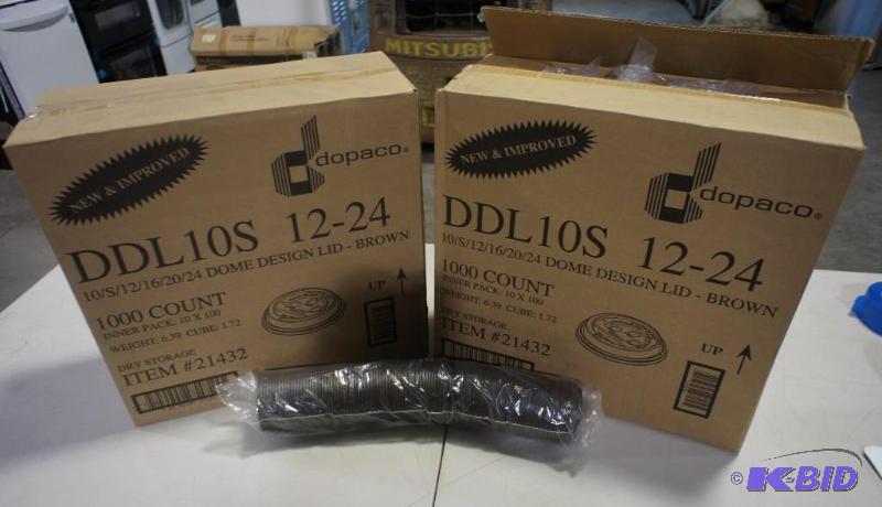 Dopaco Brown Dome Coffee Cup lids - (2) Boxes...