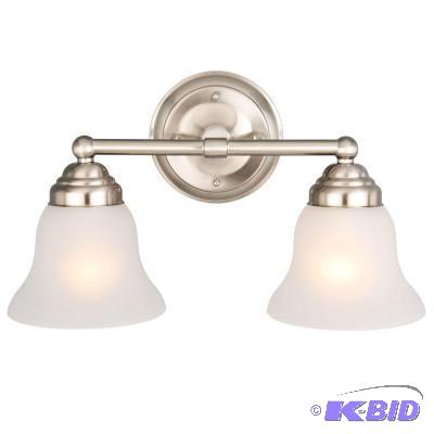New Hampton Bay 2-Light Brushed Nickel Vanity...