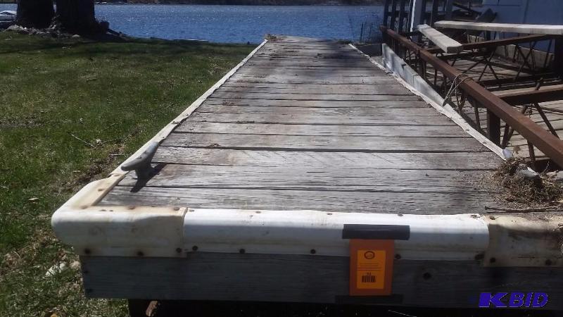 20 Steel Dock section with wood decking.  3 Wide