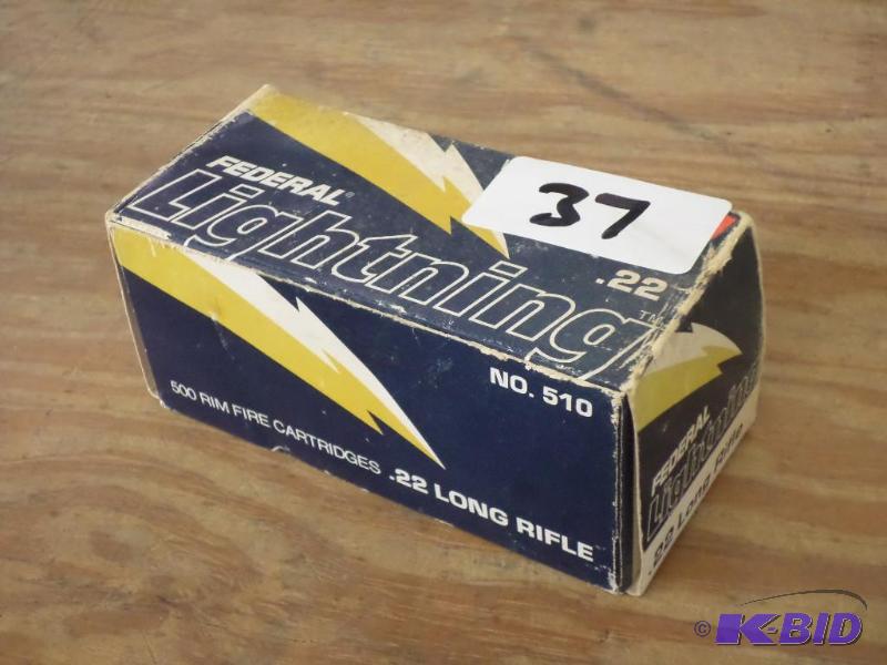 lot 37 image: (500) Rounds Federal Lightning .22LR...