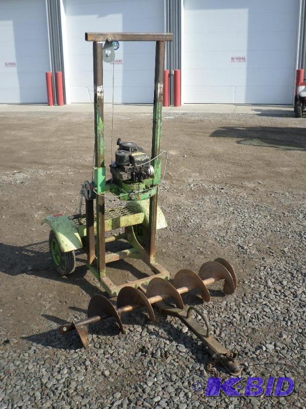 lot 4 image: General Model 35 Gas-Powered Towable Auger, G...
