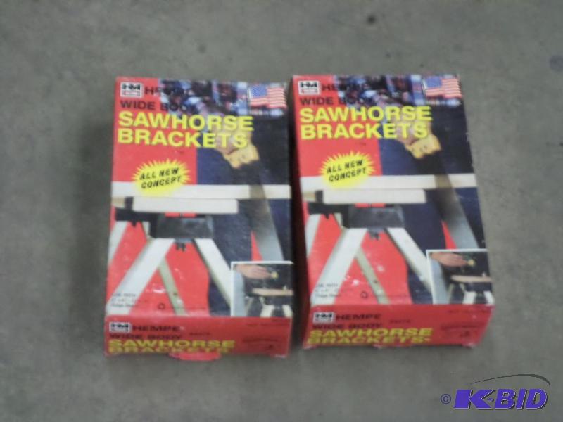 lot 56 image: (2) New Sawhorse Bracket Sets...
