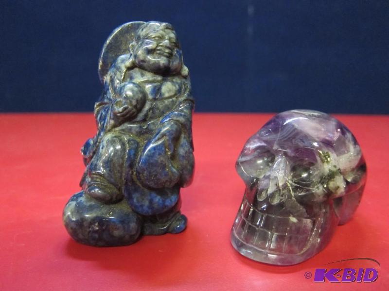 Decorative Stone Buddha and Skull