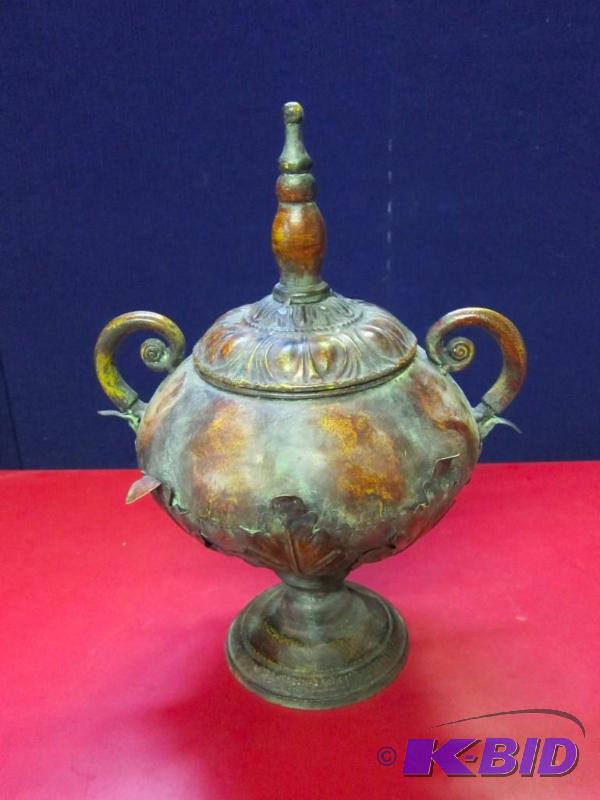 Decorative Metal Bowl with Lid