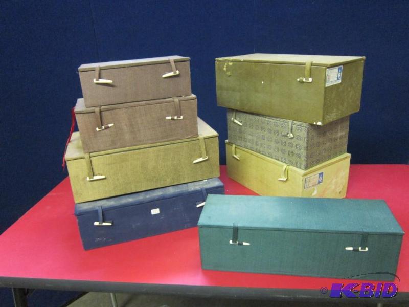 Assortment of Decorative Upholstered Boxes