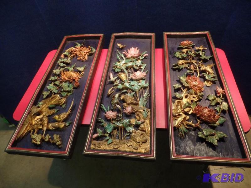 Set of Ornate Wooden Wall Decorations