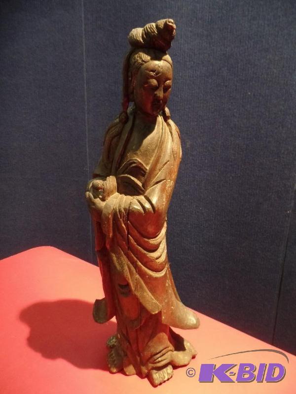 Solid Wood Asian Style Figurine