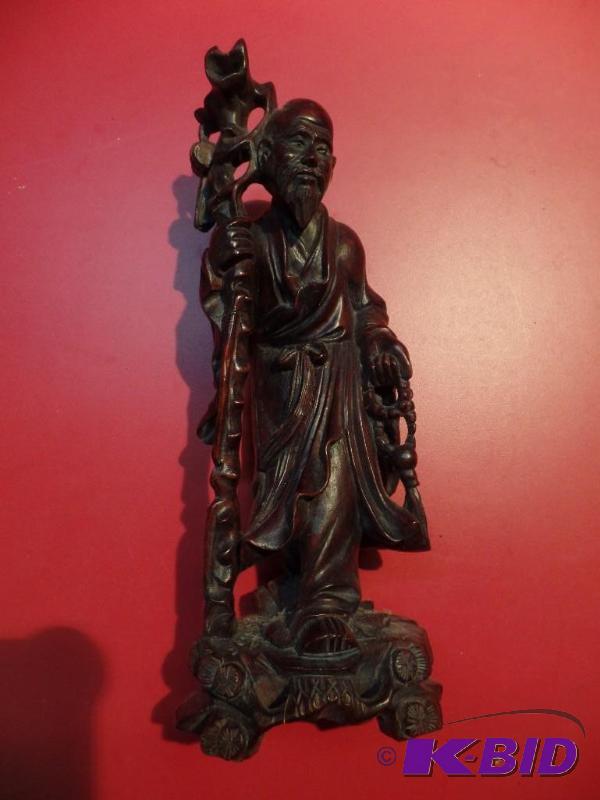 Solid Wood Asian Figurine