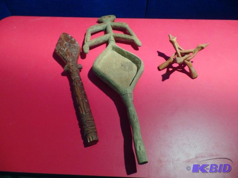3 Solid Wood Decorative Pieces