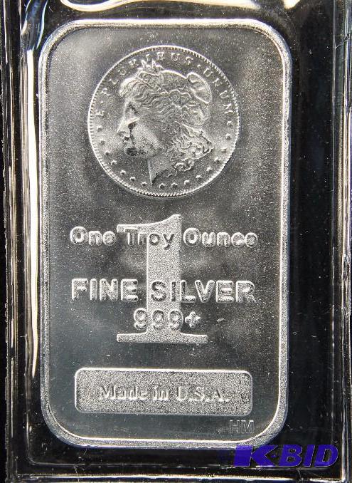 1 TROY OUNCE 999 FINE SILVER BAR MADE IN THE U.S.A.