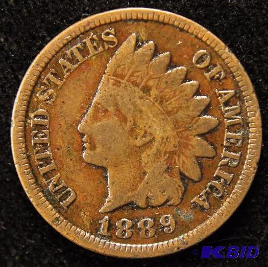 1889 INDIAN HEAD CENT FINE
