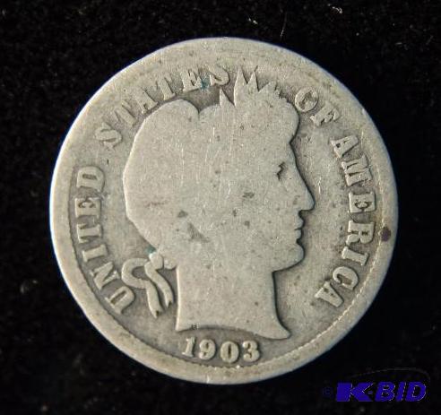 1903 BARBER SILVER DIME