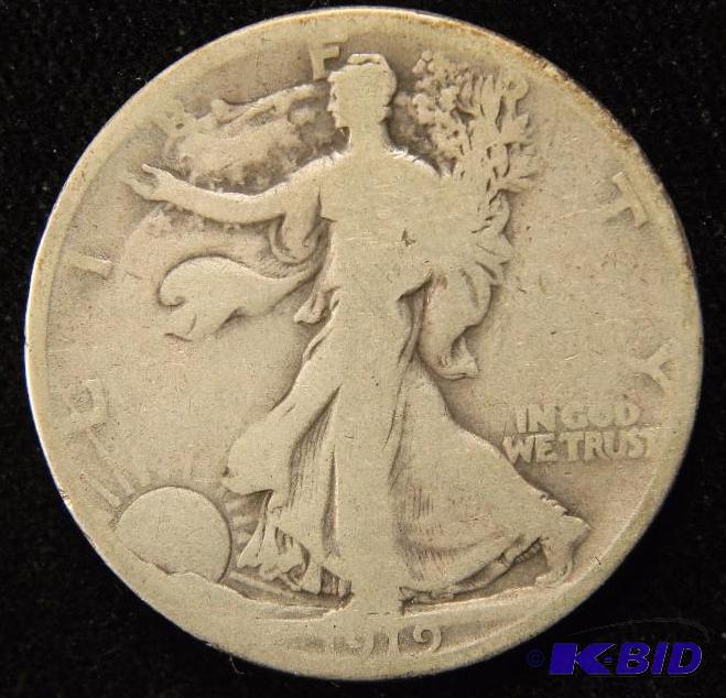 1919 WALKING LIBERTY SILVER HALF DOLLAR BETTER DATE
