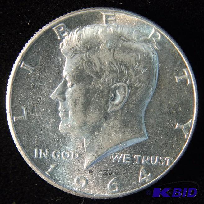 1964 KENNEDY SILVER HALF DOLLAR BU UNC COIN