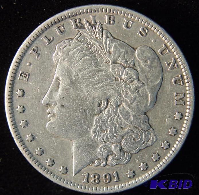 1891 MORGAN SILVER DOLLAR XF