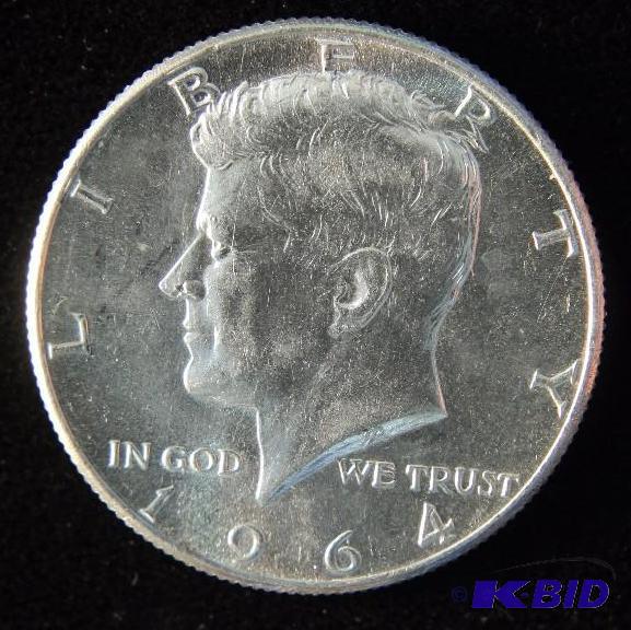 1964 KENNEDY SILVER HALF DOLLAR BU UNC COIN