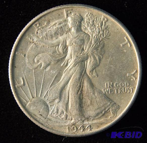1944 WALKING LIBERTY HALF DOLLAR XF