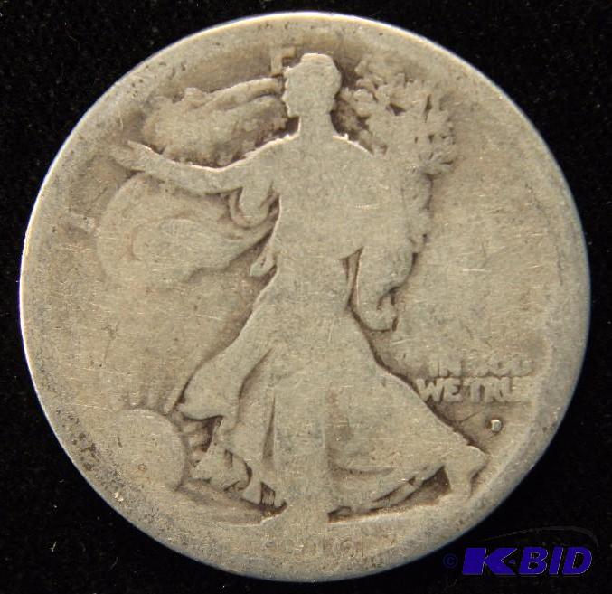 1916-D WALKING LIBERTY SILVER HALF DOLLAR KEY DATE COIN
