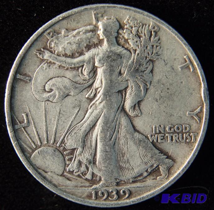 1939 WALKING LIBERTY SILVER HALF DOLLAR