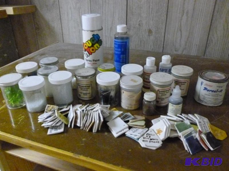 lot 27 image: Large lot of ceramic paints, mixes, decorativ...