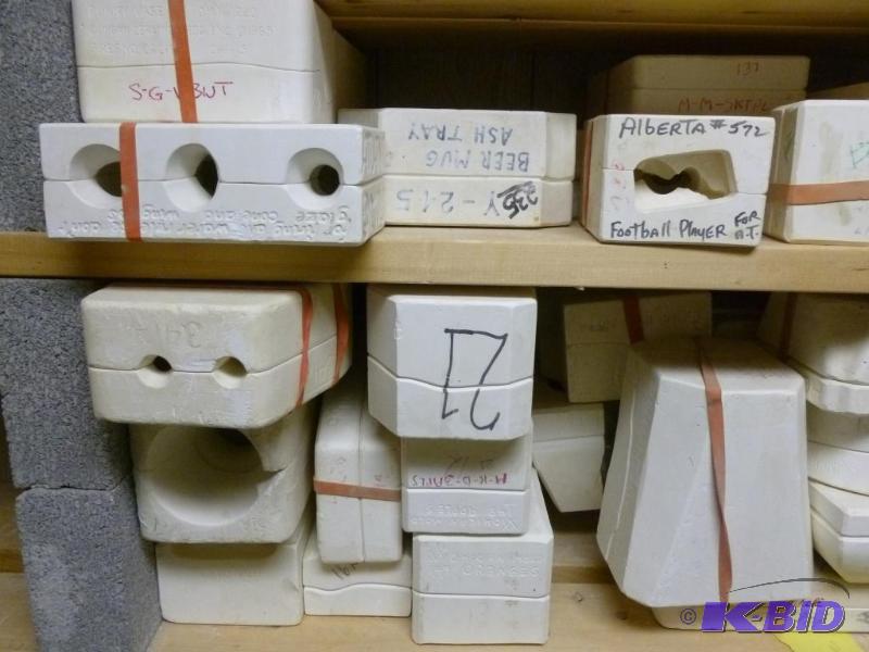 lot 47 image: Lot of approximately 64 ceramic molds, from s...
