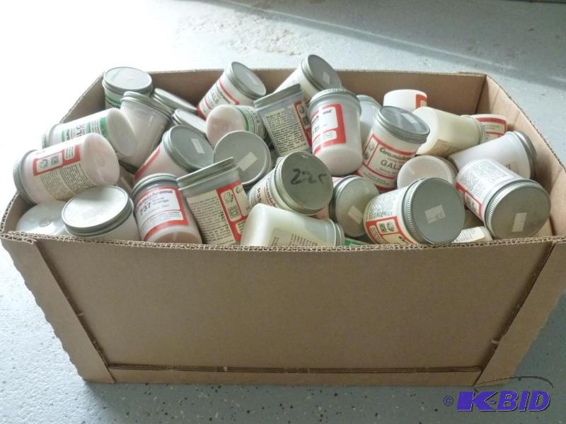 lot 51 image: Huge lot of 100 containers of ceramic paints...