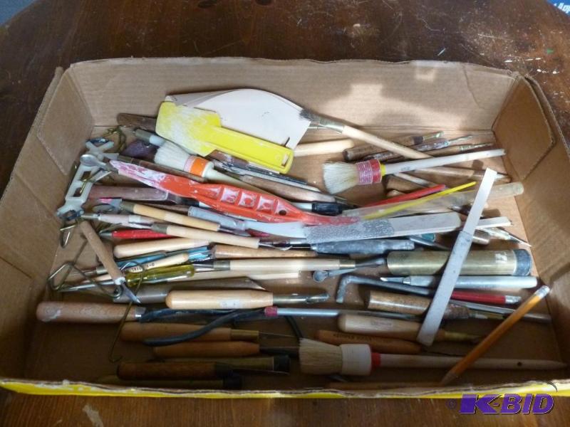 lot 6 image: Large lot of ceramic shop specialty tools tha...