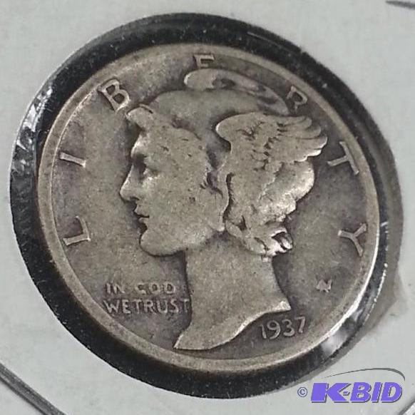 1937 P Mercury Dime