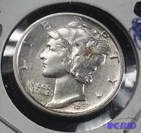 1937 D Mercury Dime