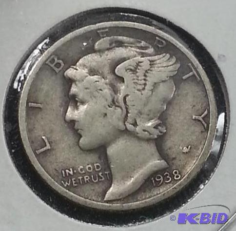 1938 S Mercury Dime