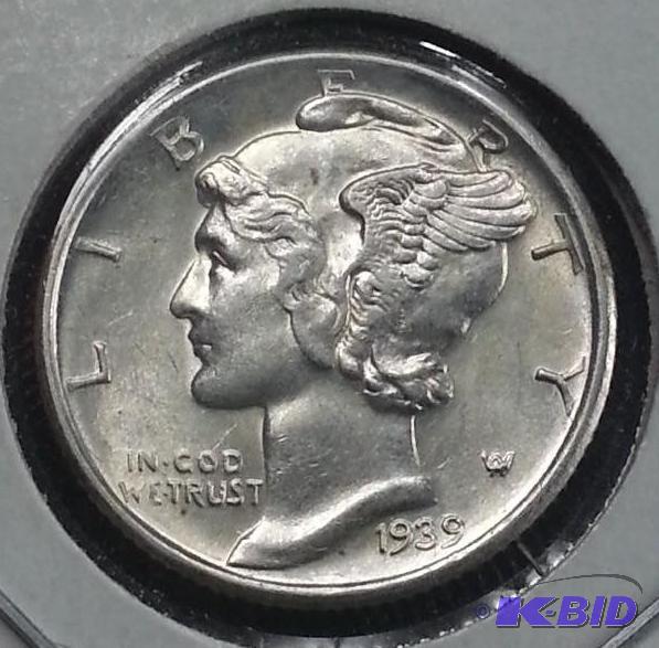 1939 D Mercury Dime Mint State