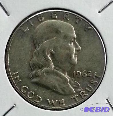1962 D Franklin Silver Half Dollar