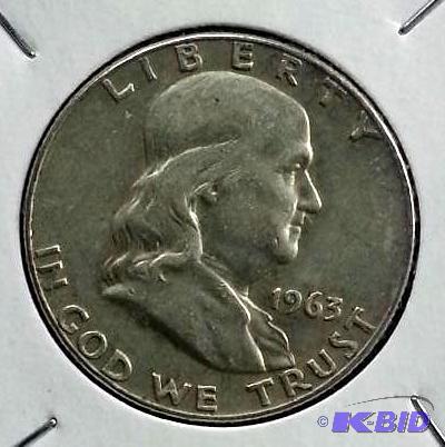 1963 D Franklin Silver Half Dollar