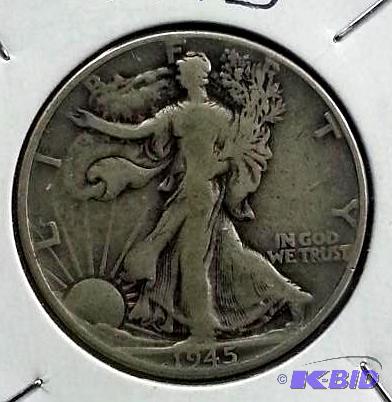 1945 Walking Liberty Silver Half Dollar