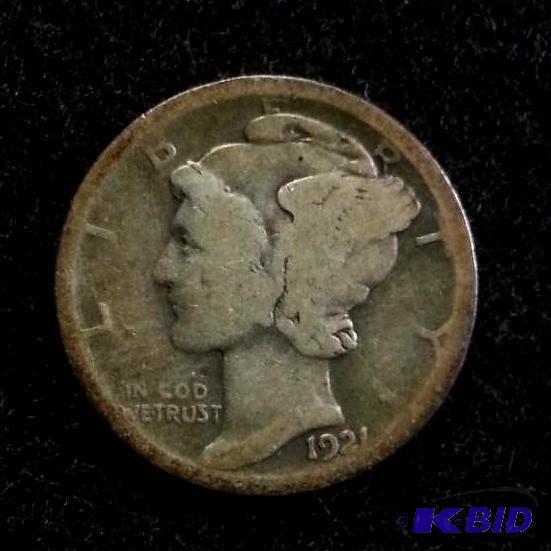 1921 P Mercury Dime -- Key Date
