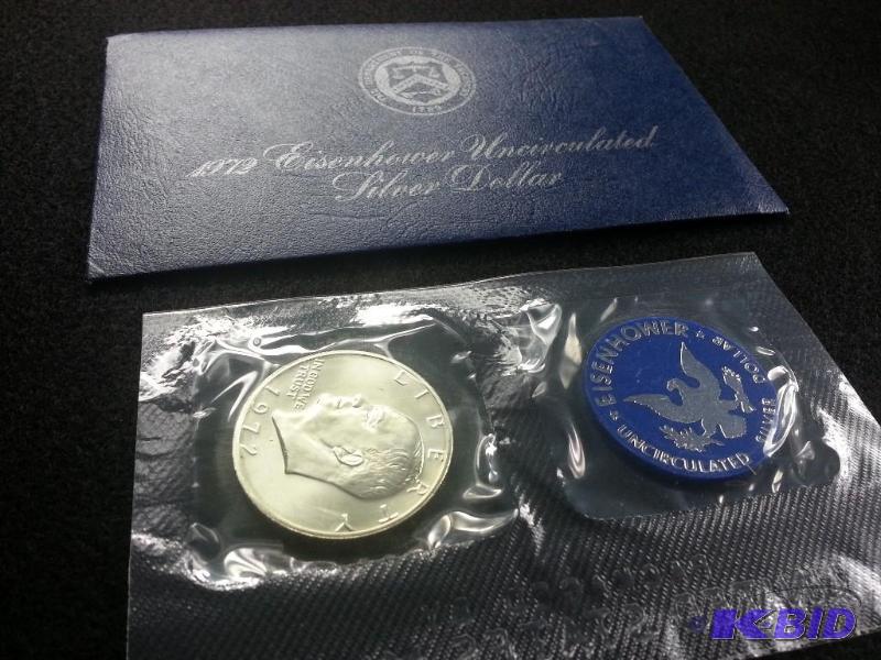1972 Eisenhower Uncirculated Silver Dollar Coin Us Mint