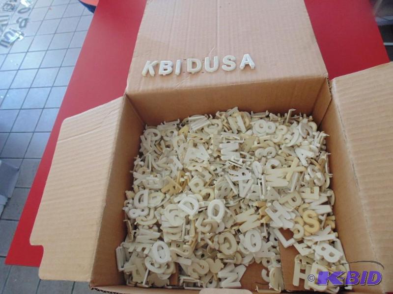 Box of Small Letters for Menu Board