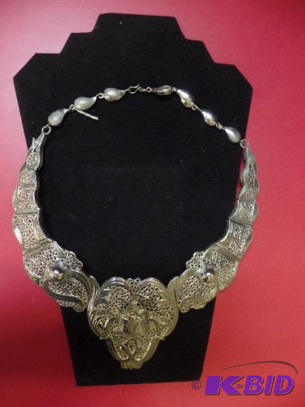 Handmade Ornate Metal Necklace