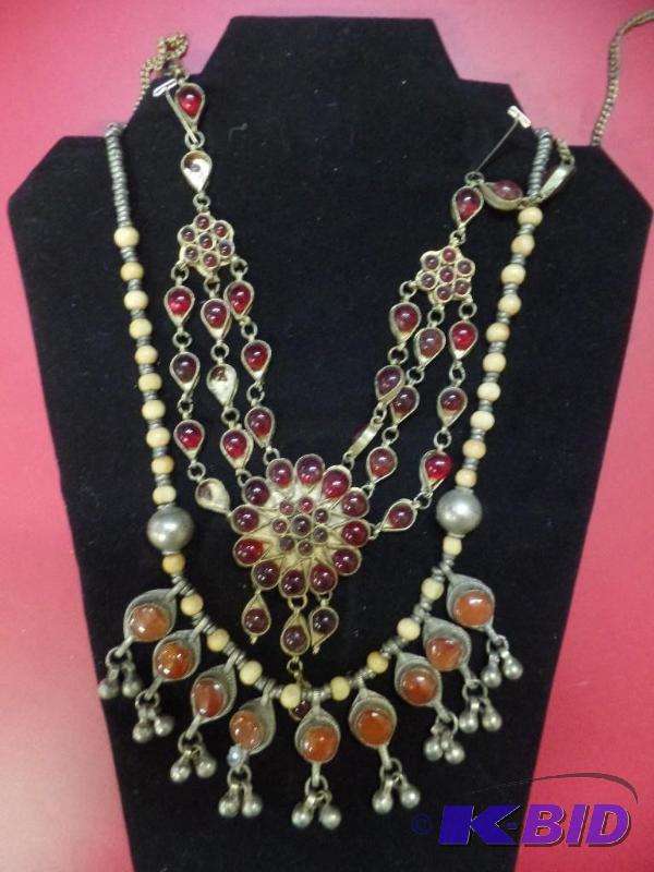 Metal, Wood, & Stone Necklace