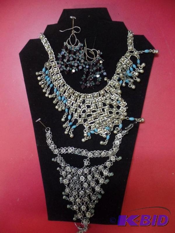 Necklace, Earrings, & Unique Bracelet