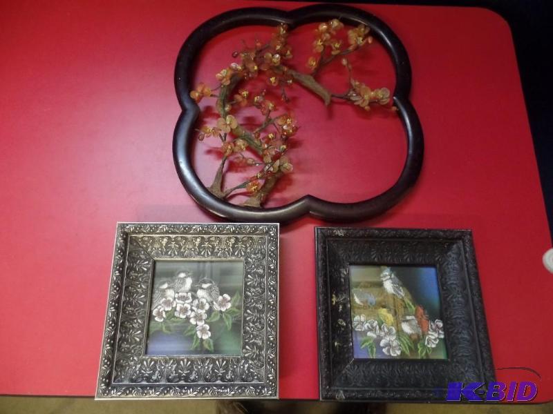 2 Framed Art Pieces and a Decorative Piece